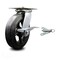 Service Caster 8 Inch Rubber on Steel Caster with Roller Bearing and Brake/Swivel Lock SCC SCC-35S820-RSR-SLB-BSL - alternate 1
